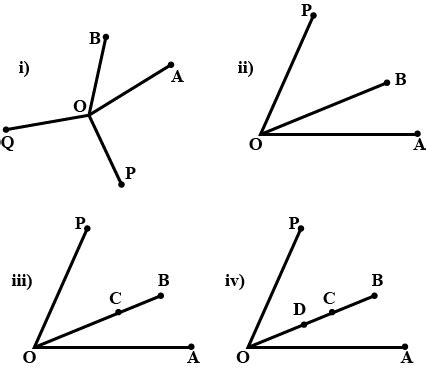 Draw Rough Diagrams Of Two Angles Such That They Have I One Common