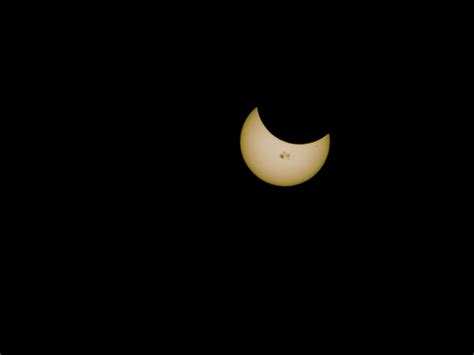 Partial Solar Eclipse With Sunspots Oct 23 2014