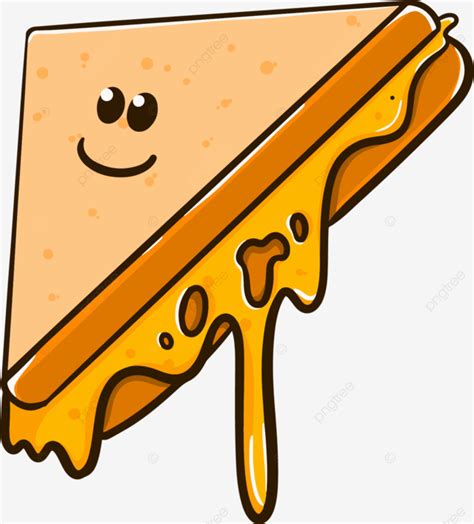 Sándwich De Queso De Dibujos Animados Vector PNG Dibujos Animados