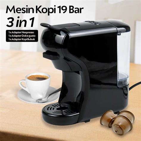 Jual Mesin Kopi Espresso 3 In 1 Coffee Maker 19 Bar 1450W 600ml