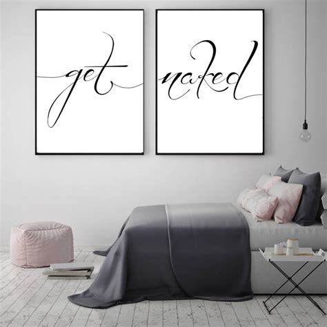 Get Naked Set Of 2 Printable Over The Bed His And Hers Signs Etsy