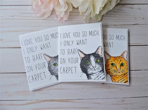 I Love You So Much Cat Card Cat Dad Cat Mom Mothers Etsy
