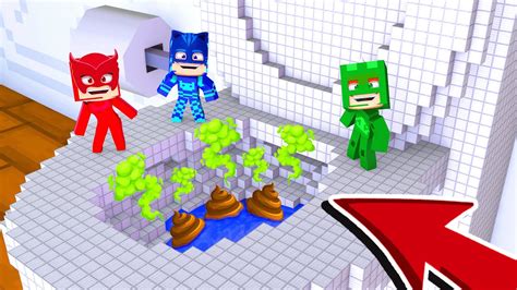 Os Pj Masks Encolheram E Cairam Dentro Da Privada Com CocÔ No Minecraft