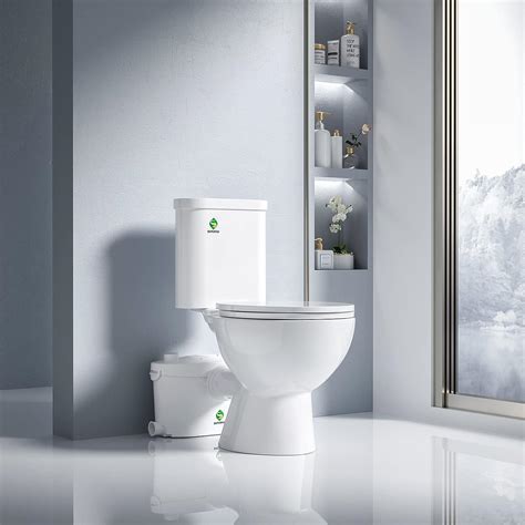 SUPERFLO Upflush Toilet For Basement Macerating Toilet System With