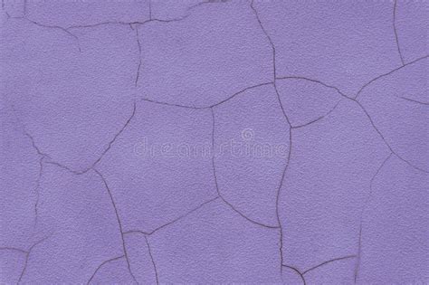 Old Stucco Plaster Surface With Cracks Purple Plaster Wall Background