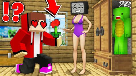 Mikey Spying On Jj And Tv Woman Secret Love Date In Minecraft Maizen