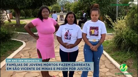 Famílias de jovens mortos em São Vicente de Minas pedem justiça Rede Mais