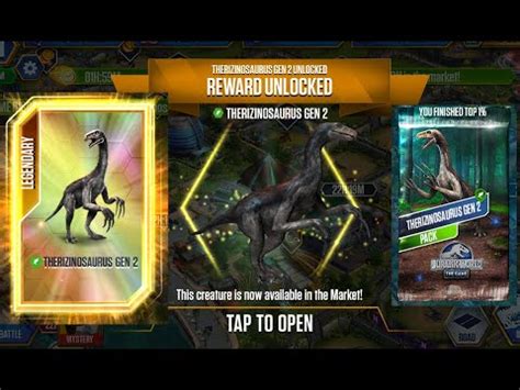 NEW DINOSAUR THERIZINOSAURUS GEN2 UNLOCK BATTLE II Jurassic World The