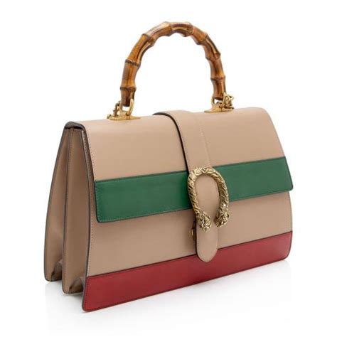 Gucci Leather Bamboo Dionysus Large Top Handle Bag