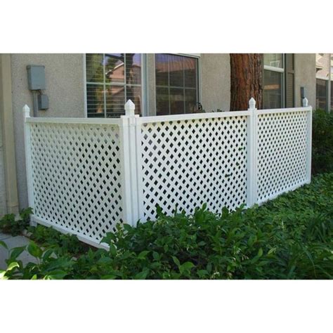 Snapfence 2 Ft 7 5 In X 4 Ft W White Modular Vinyl Lattice Fence Panel 4 Pack Modern