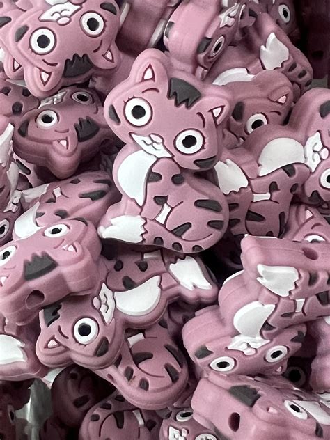 Silicone High Quality Pink Cat Beads CRAFT SUPPLY Silicone Beads