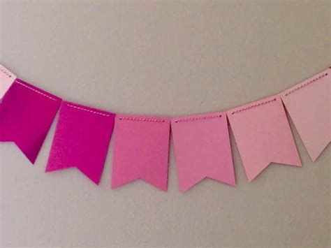 Pretty In Pink Pennant Flag Banner 6 Feet Garland Bunting Pink