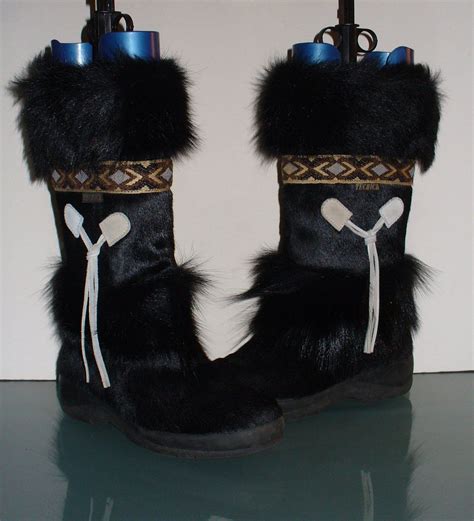 Made In Italy Tecnica Goat Fur Apres Ski Boots Size 39 5EU Etsy