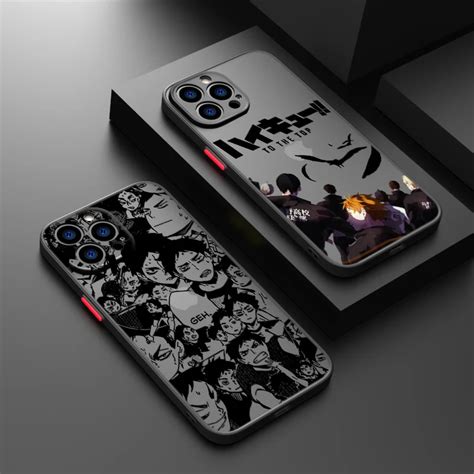 Haikyuu Funda Transl Cida De TPU Esmerilada Para Tel Fono Carcasa De