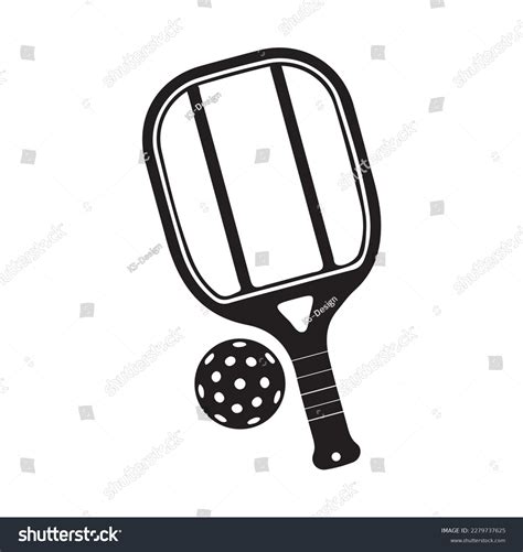 Pickleball Paddle Printable Vector Illustration Royalty Free Stock