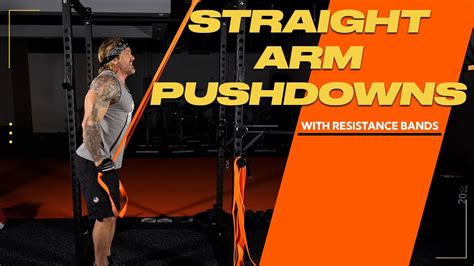 Resistance Bands Back Exercise Straight Arm Pushdowns For The Lats