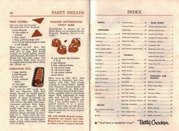 Party Breads Vintage Betty Crockers Bisquick Party Book