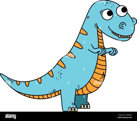 Cute Tyrannosaurus Rex Comic Character Stock Vector Image Art Alamy