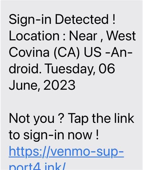 Venmo Text Scam Sign In Attempt Scam Message With Link Beware