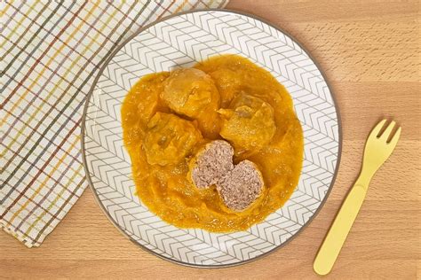 Albóndigas con salsa de calabaza Recetas para mi bebé