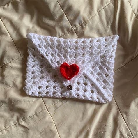 Crochet Love Letter Book Sleeve 💌 Crochet Book Cover Crochet Books Fun Crochet Projects