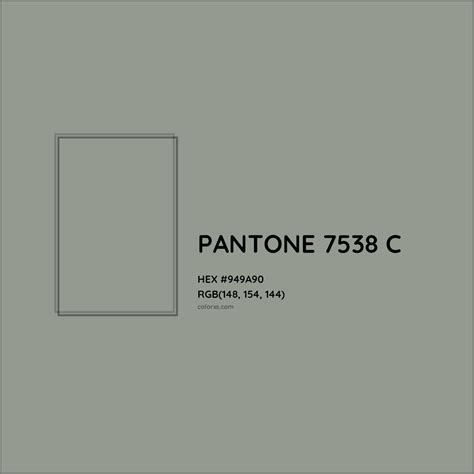 PANTONE 7538 C Complementary or Opposite Color Name and Code (#949A90 ...
