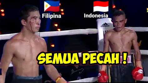 Straight Kidal Petinju Indonesia Buat Petinju Filipina Pecah Youtube