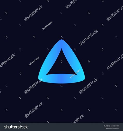 Simple Abstract Triangle Logo Dark Backgroundvector Stock Vector