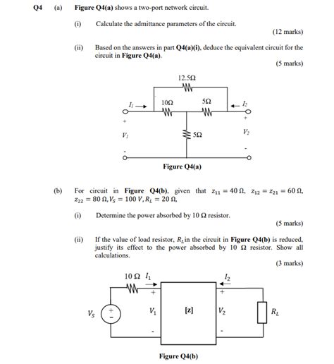 Solved Q A Figure Q A Shows A Two Port Network Circuit Chegg