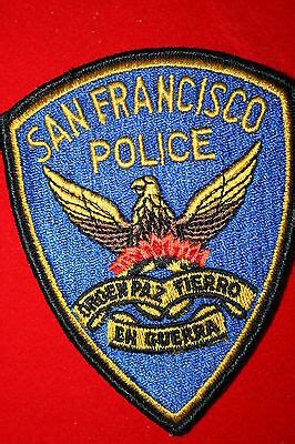 SAN FRANCISCO POLICE DEPARTMENT DEPT ORIGINAL CLOTH UNIFORM PATCH SFPD ...