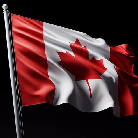 Premium Photo A Red And White Flag With A Maple Leaf On It