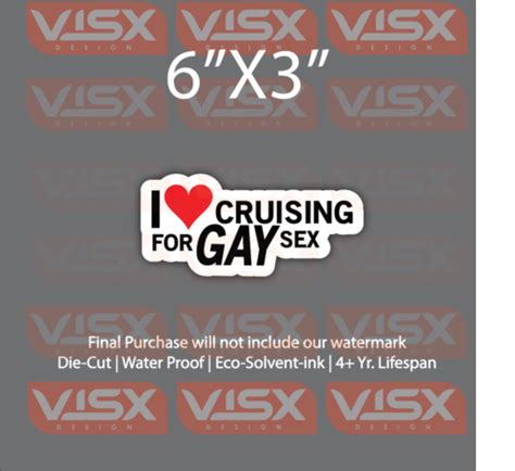 I Love Cruising For Gay Sex Bumper Sticker Vinyl Funny Jdm3m Lbgtq Dick Ebay