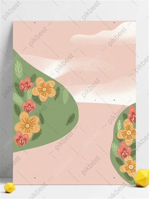 Simple Drawing Garden Background Design Backgrounds | PSD Free Download ...