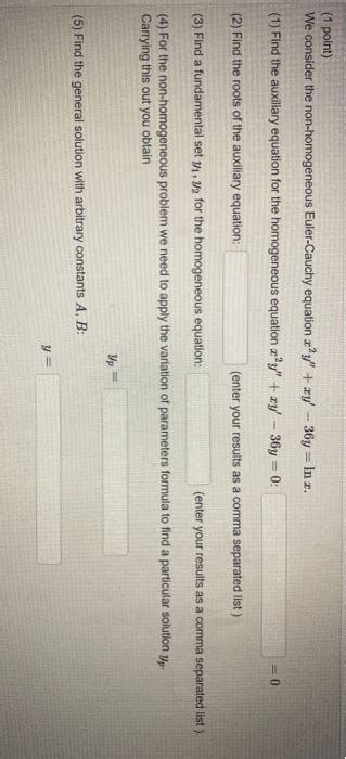 Solved Point We Consider The Non Homogeneous Chegg