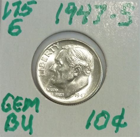 S Gem Brilliant Uncirculated Roosevelt Dime For Sale