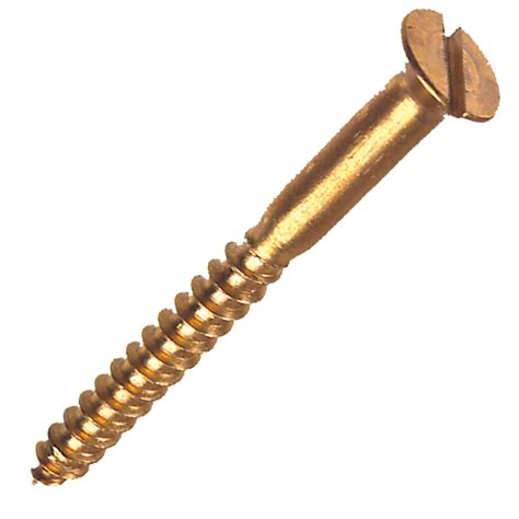 Slotted Woodscrews Csk Brass8x1 12 Brass Csk Slt Wscrews Kernow Fixings