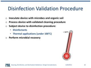 Cleaning Disinfection And Sterilization Validations Of Reusable