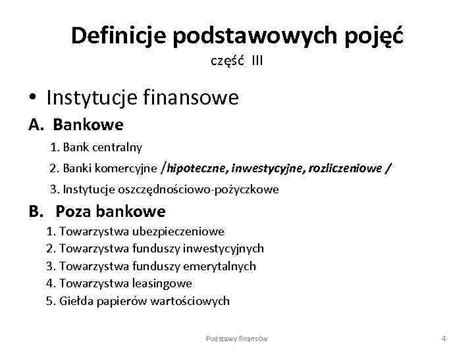 Finanse Podstawowe Poj Cia Definicje Podstawowych Poj Funkcje Finans W