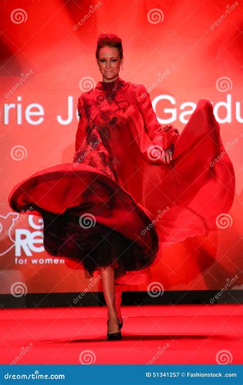 Valerie Jean Garduno Walks The Runway At The Go Red For Women Red Dress