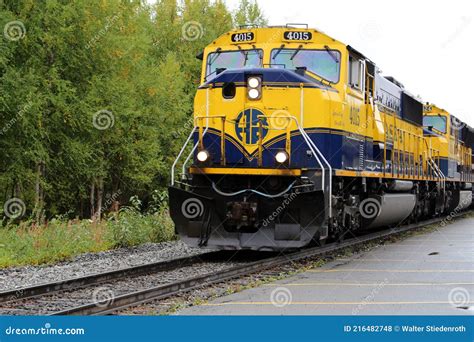 Alaska Railroad Train, Talkeetna, Alaska, United States Editorial Stock Photo - Image of ...