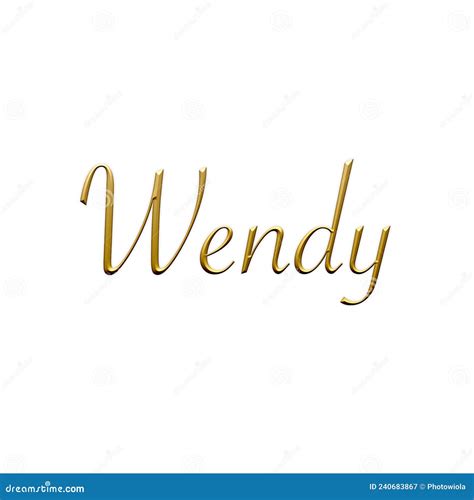 Wendy Name Lettering Tinsels Vector Illustration Cartoondealer