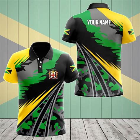 AIO Pride Customize Jamaica Special Camo Pattern Unisex Adult Polo S