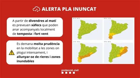 Catalu A Activa La Alerta Del Plan Inuncat Por Previsi N De Lluvias