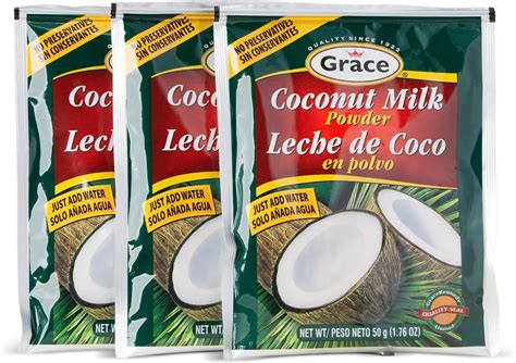 Grace Coconut Milk Powder 1 76oz 3 Pack Leche De Coco En Polvo Caribbean