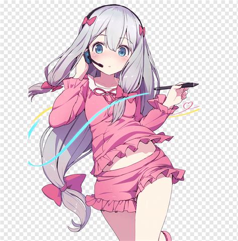 Eromanga Sensei 일본 구축함 Sagiri 애니메 애니메이션 cg 삽화 흑발 만화 png PNGWing