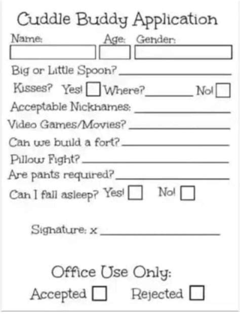 Cuddle Buddy Application Blank Template Imgflip