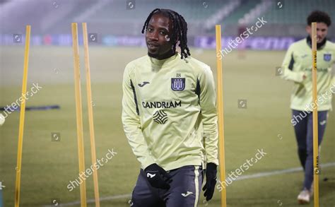 Anderlechts Majeed Ashimeru Pictured During Training Editorial Stock