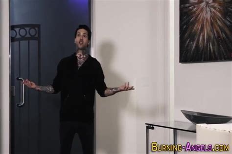 BURNING ANGEL Emo Teenage Brunette In Boots Rides Cock Video