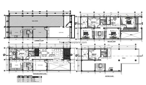 Two Storey Residence Autocad Plan 1606201 Free Cad Floor Plans