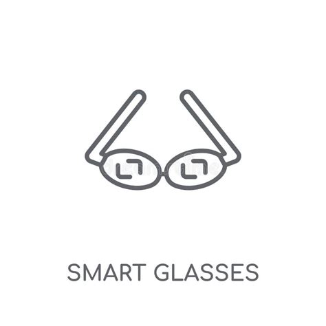 Icono Linear De Los Vidrios De Smart Estafa Elegante Del Logotipo De